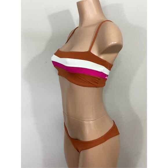 New. L*SPACE Rebel stripe bikini set. L/M. Retails $178 - Picture 11 of 12